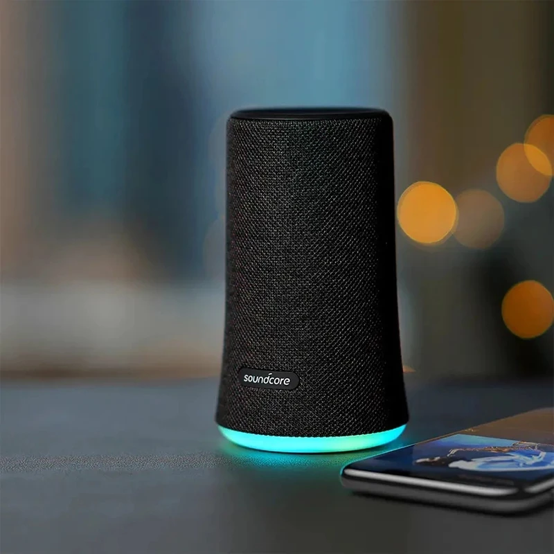 Soundcore Portable Flare outdoor IPX7 waterproof Speaker LED light EQ adjustment 360 degree surround sound Bluetooth Speaker. |