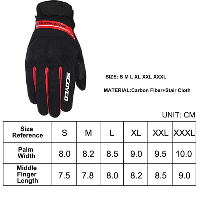 

High Quality Motocycle Gloves Outdoors Sports Protective Gloves Full Finger Antiskid Microfiber Ventilation Wear Resistant