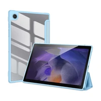 for samsung tab a8 10 5inch 2022 tablet case transparent protective cover flip sleeve foldable stand shockproof shell