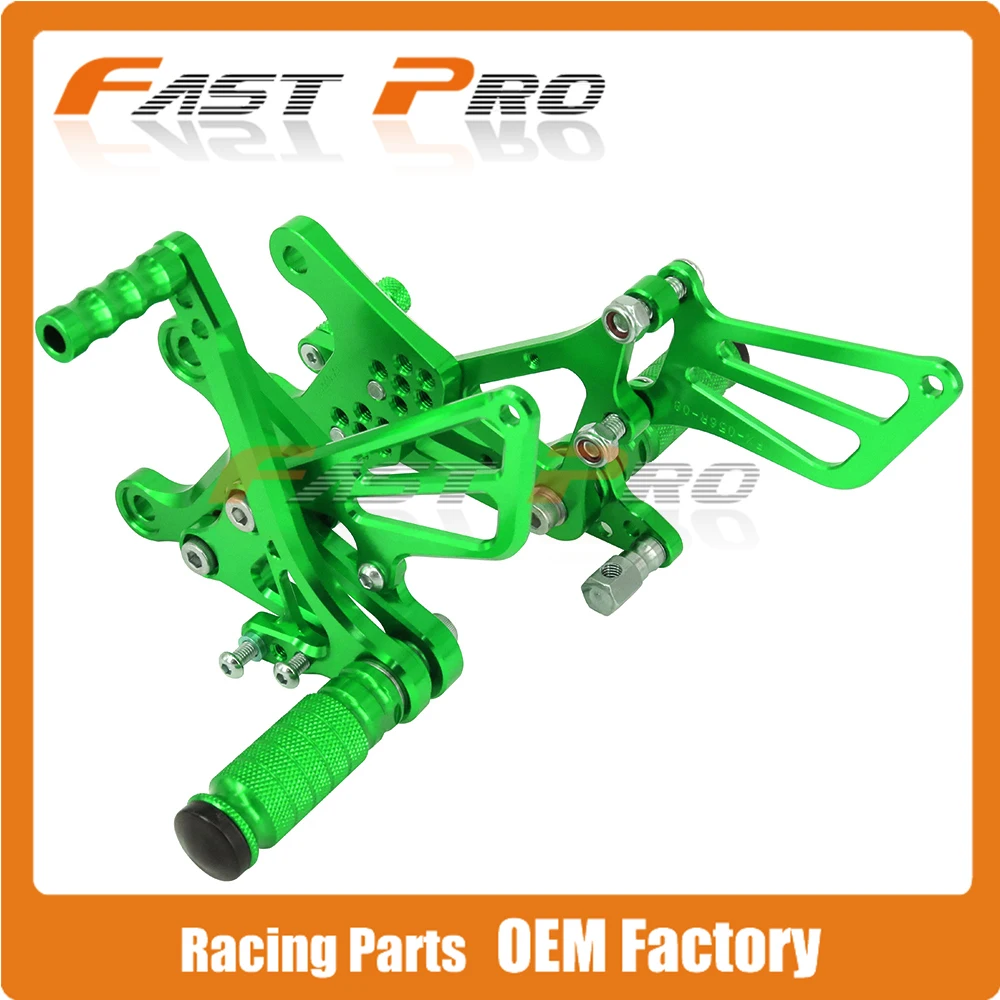 CNC Мотоцикл Регулируемые штифты для заготовки педали отдыха для KAWASAKI ZX6R ZX-6R ZX 6R 2005 2006 2007 2008