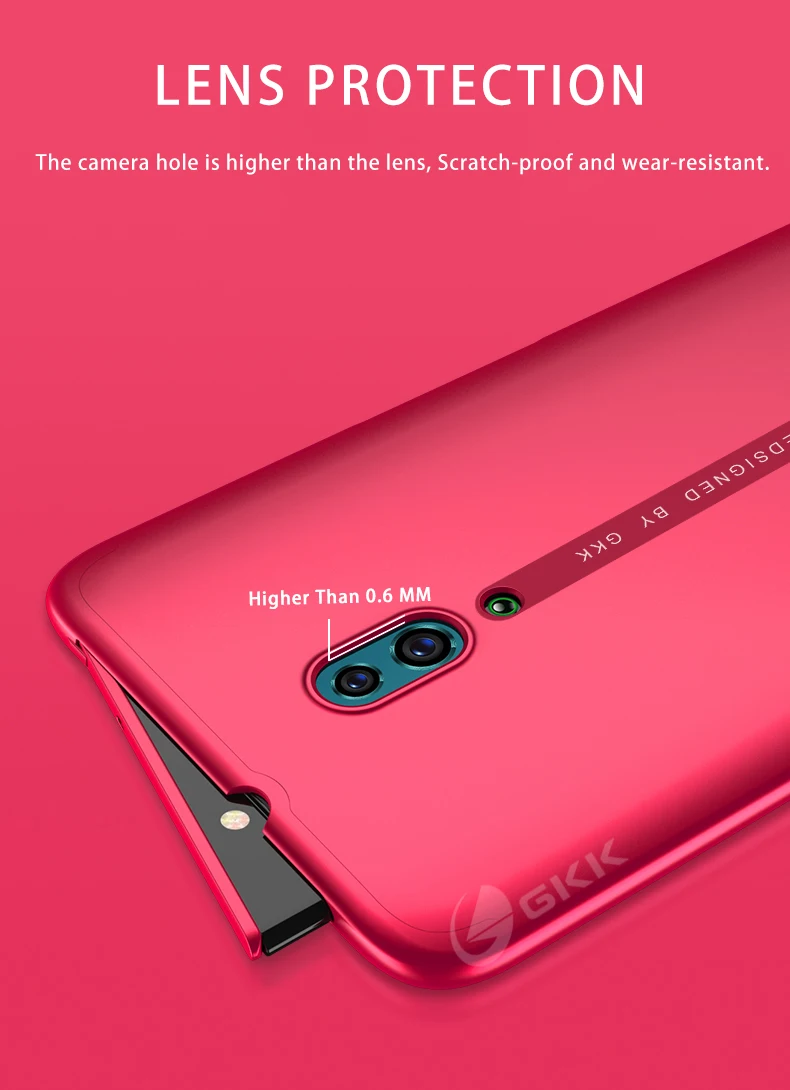 GKK 2 в 1 чехол для OPPO Reno Z 10X Zoom Case двойная защита противоударный Ультратонкий матовый чехол для OPPO Reno Z 10X Zoom Case