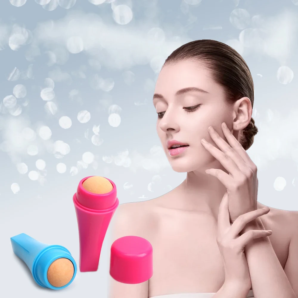 Face Oil Absorbing Rollers Volcanic Stone Blemish Remover Face T-zone Oil Removing Rolling Stick Ball Facial Beauty Tools Shiny