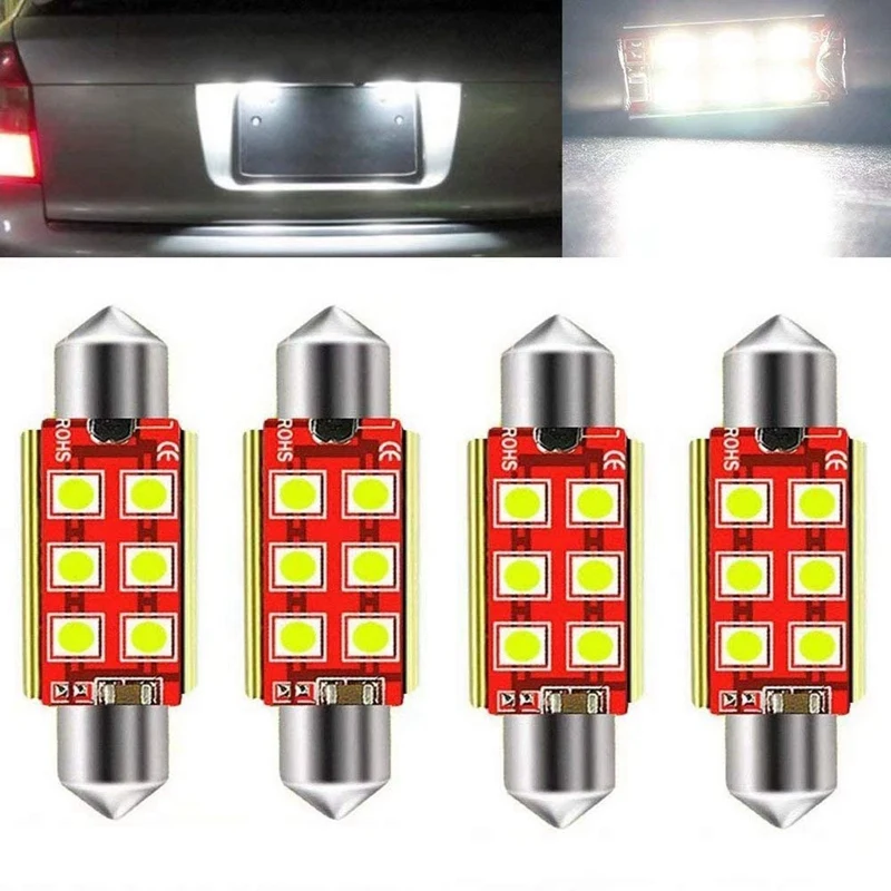 Супер яркий Canbus без ошибок 6 Smd 3030 чипсет 41 мм 211 2 212 569 578 Ксеноновые белые