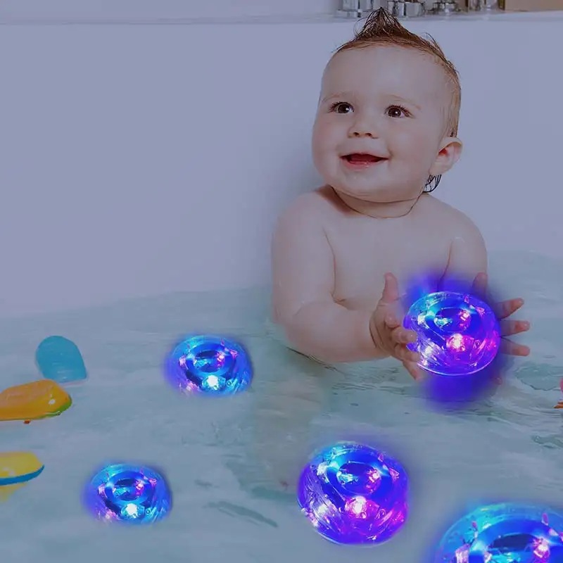 Детские электрические мигающие игрушки для купания ванночка светодиодный