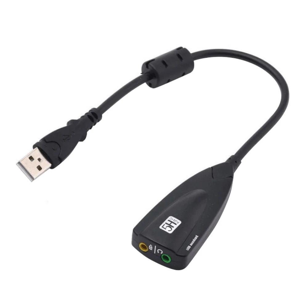 Продвижение 5HV2 внешняя звуковая карта usb 7 1 с 3 5 мм аудио интерфейсом адаптер для