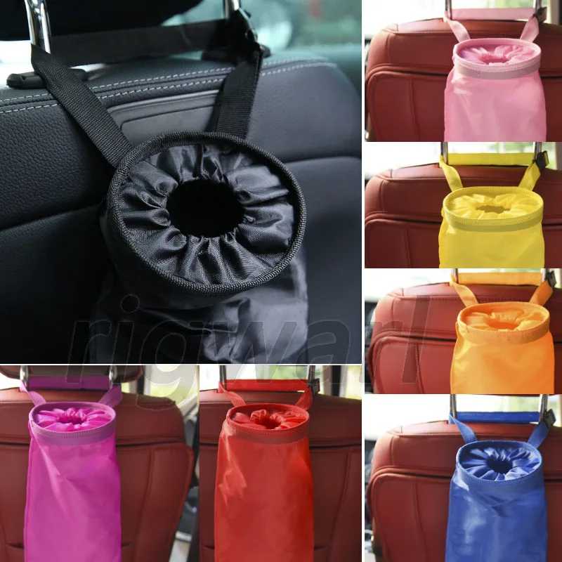 

Car Seat Back Garbage Bag not Disposable Trash Rubbish Litter Box Black Color