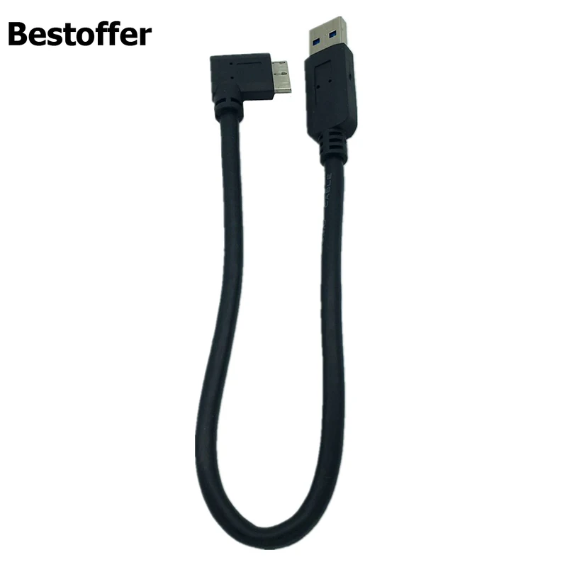 Кабель передачи данных для цифровой камеры USB 3 0 A к Micro B штекер 90 градусов левый