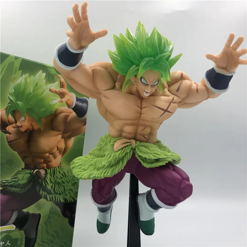 Dragon Ball Z Super Broly Movie Ver. Зеленые волосы против Гоку броли Супер Saiyan боевой формы ПВХ Фигурки Модель DBZ 24 см
