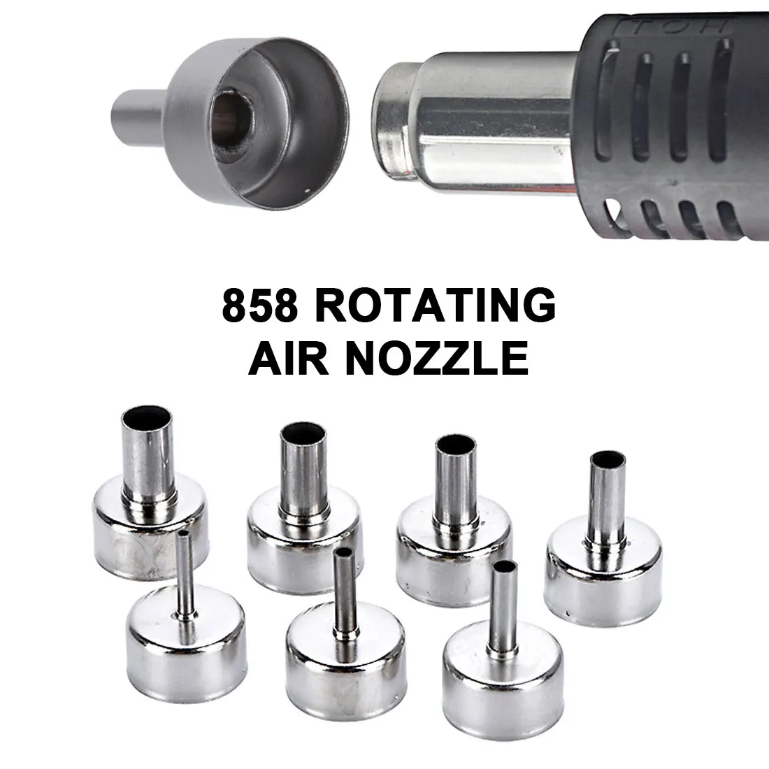 

6pcs 3 4 5 8 10 12mm Welding Station General Nozzle Spray Gun Nozzle 858 Accessories
