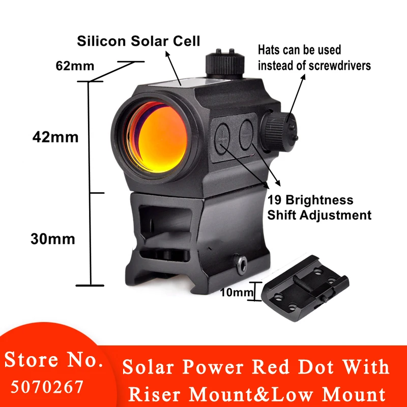 Оптический прицел с красной точкой голосолнце устройство для прицеливания QD