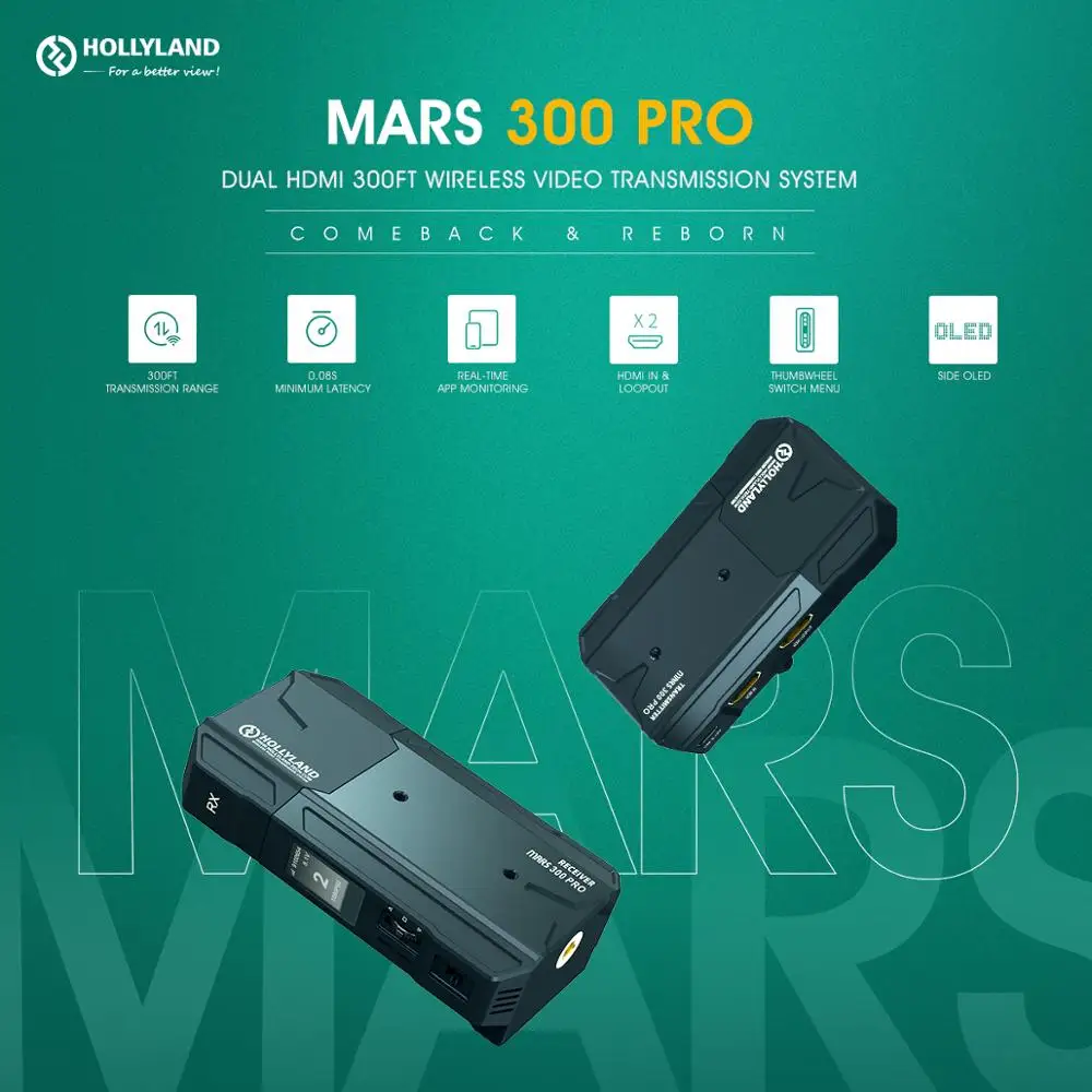HOLLYLAND Mars 300 PRO 1080P фотопередатчик для камеры Беспроводная передача изображения HD