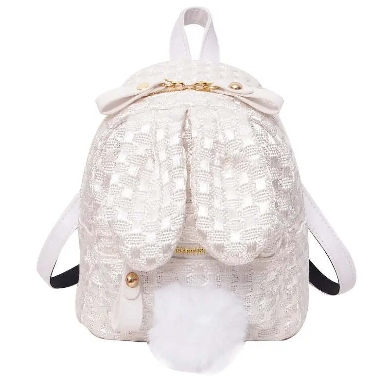 

Multifunctional Female Bag 2021 New Simple And Versatile Foreign Style Rabbit Bag Casual Fashion College Student Double Backpack