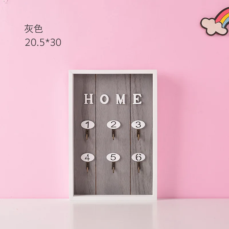 Креативная настенная деревянная полка в скандинавском стиле для дома|Крючки и