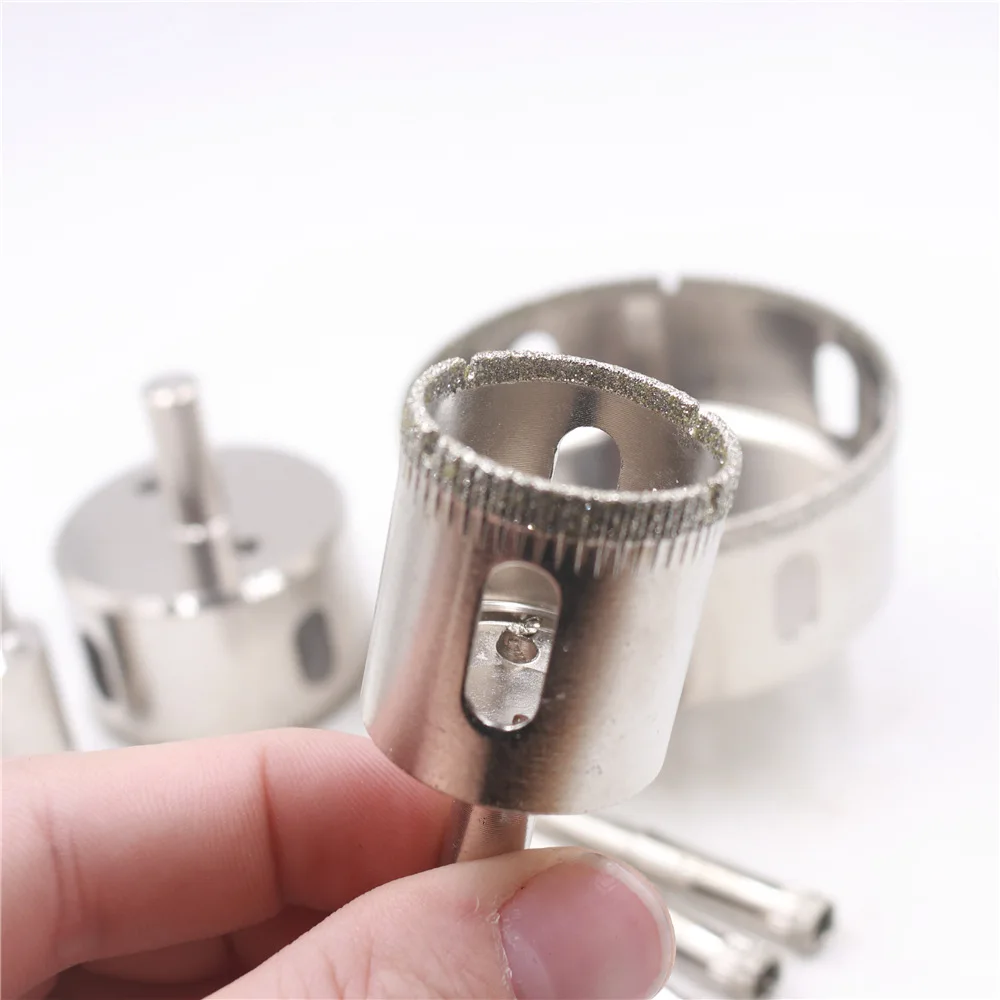 

Diamond Coated Hss Drill Bit Set Tile Marble Glass Ceramic Hole Saw Drilling Bits For Power Tools 6mm-100mm