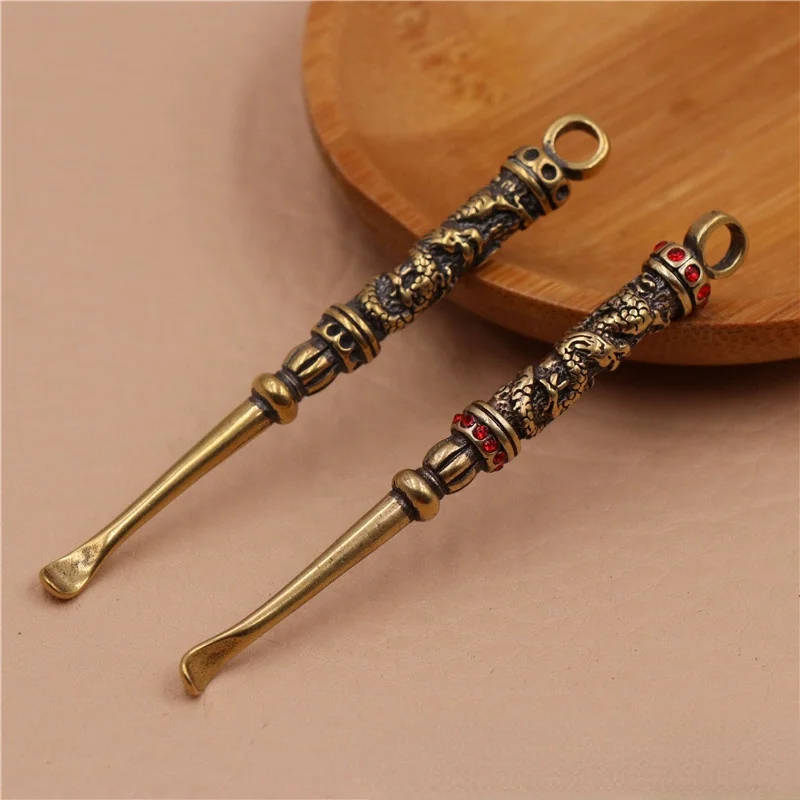 

New Chinese Dragon Shape Ear Pick Creative Keychain Pendant Jewelry Casting Small Accessories Manual Ear Pick Keychain