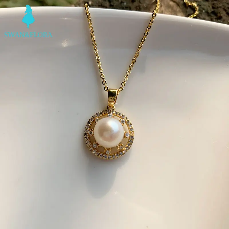 

Natural Freshwater Pearl Pendant Necklace Jewelry for Women New Gift 14K Gold high-quality best gifts aaaaa New 2021