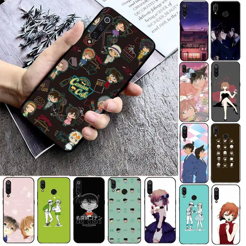 

YNDFCNB Anime Detective Conan Phone Case For Xiaomi max3 mi 9 se mi8 F1 9SE 10 lite F1 Back Coque