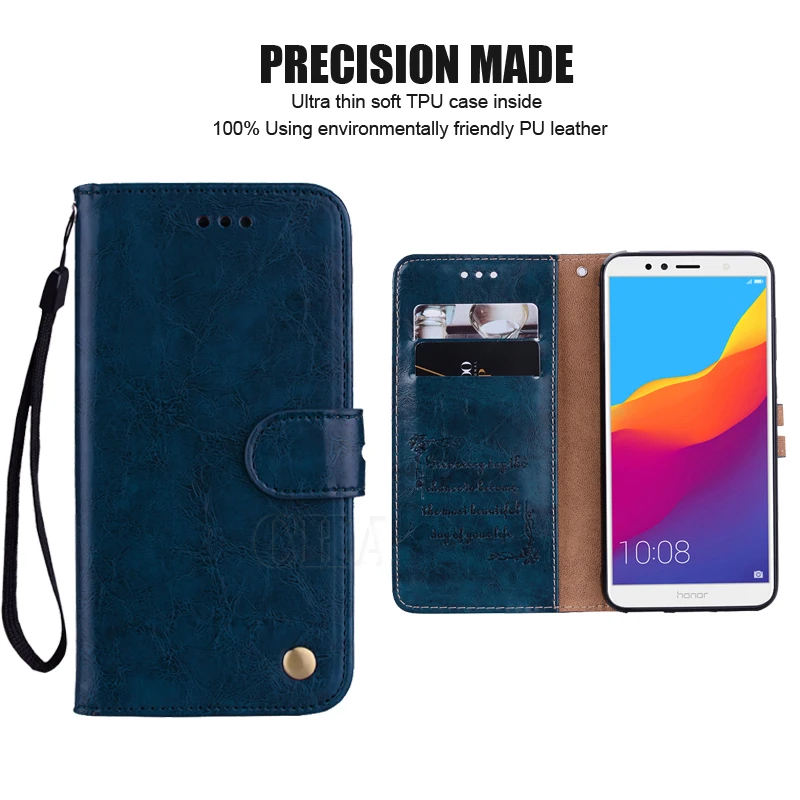 Роскошный кожаный чехол для Huawei Honor 7A 8A 8C 8S 8X 10i Lite 20 Y5 Y6 Y7 Y9 Prime 2019 P Smart Z Plus P30 P20