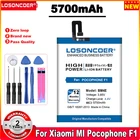 Аккумулятор LOSONCOER BM4E 5700 мА  ч, для Xiaomi MI Pocophone F1 Poco F1 мобильный телефон