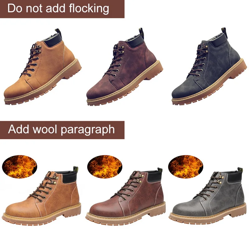 Ботинки мужские короткие сапоги однотонные Ботильоны на низком каблуке новые