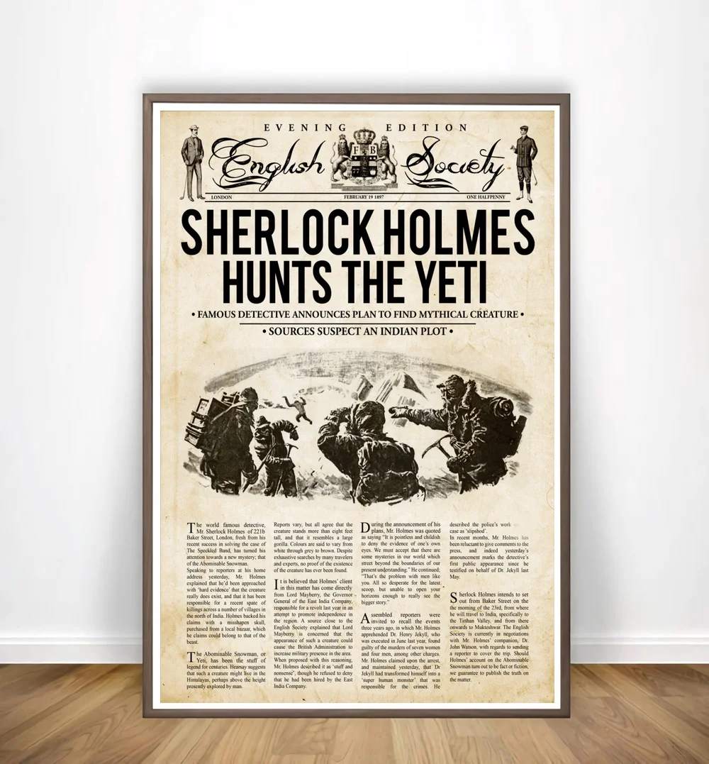 Настенная картина с изображением Шерлока Холмса из сериала анти Холмс | Дом и сад