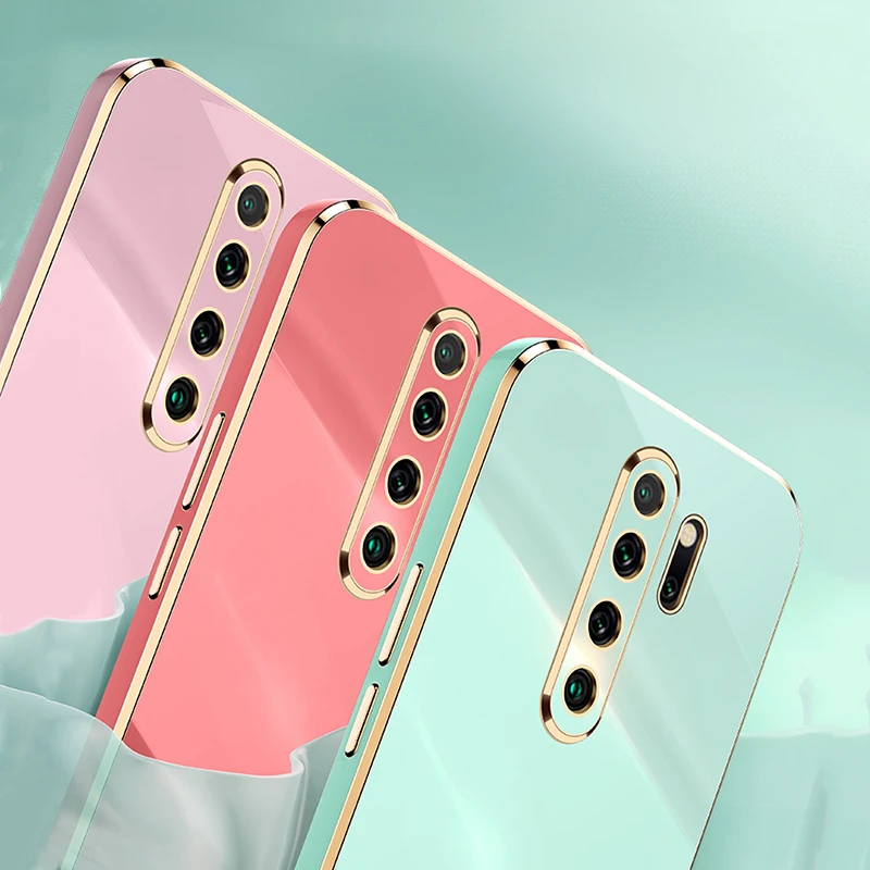 for redmi note 8 pro case fashion glossy plating silicone rubber soft back cover phone case for xiaomi redmi note 8 pro free global shipping