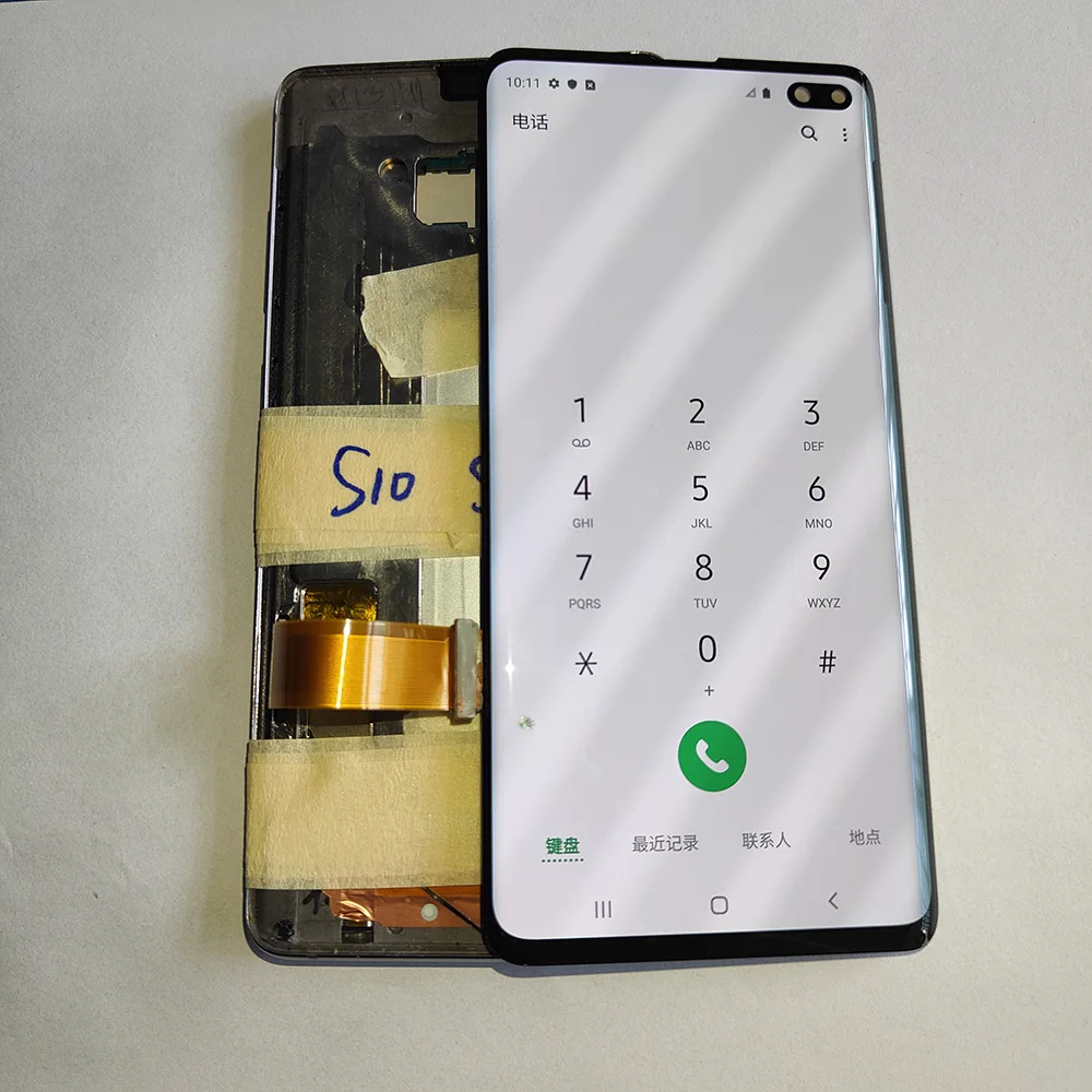 

6.4" Dead Pixel Green Dot LCD For Samsung S10 Plus LCD Display Touch Screen Digitizer Assembly For Samsung S10+ G975F Display