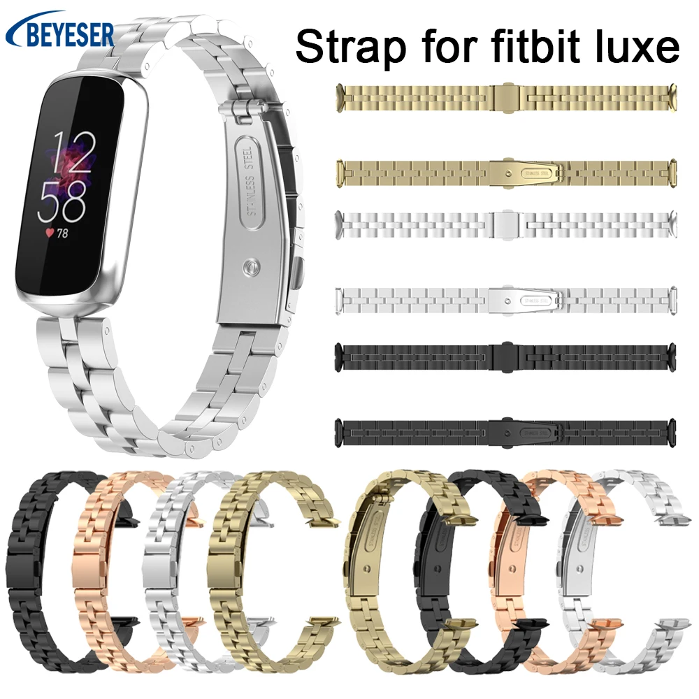 

Роскошный ремешок для смарт-браслета Fitbit Luxe, сменный металлический браслет из нержавеющей стали для часов Fitbit luxe, аксессуары