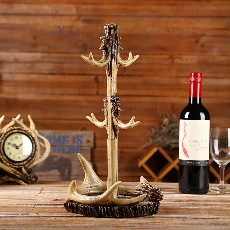 [MGT] скандинавский рога из смолы держатель для чашки стекла вина украшение