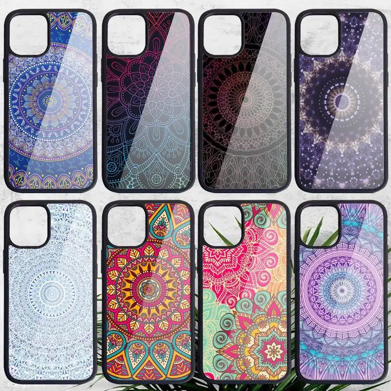 

Mandala art pattern Phone Case PC for iPhone 11 12 pro XS MAX 8 7 6 6S Plus X 5S SE 2020 XR