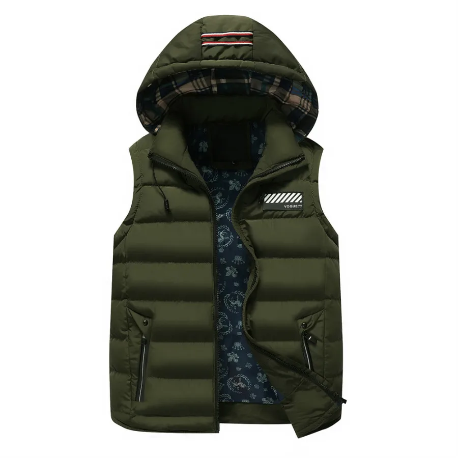 Мужской жилет с капюшоном размеры M 3XL на молнии мужские повседневные жилеты