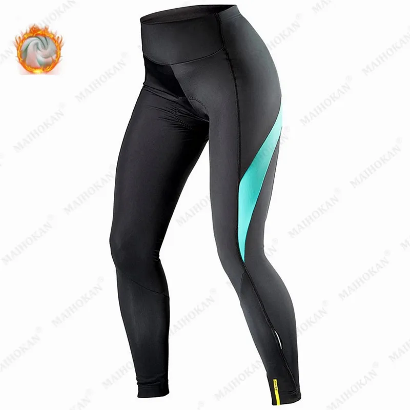 

Team Cycling Pants Winter Fleece Thermal Cycling Tights Men Cycling Bib Pants Windproof Bike Long Trousers With 19D Gel Padded