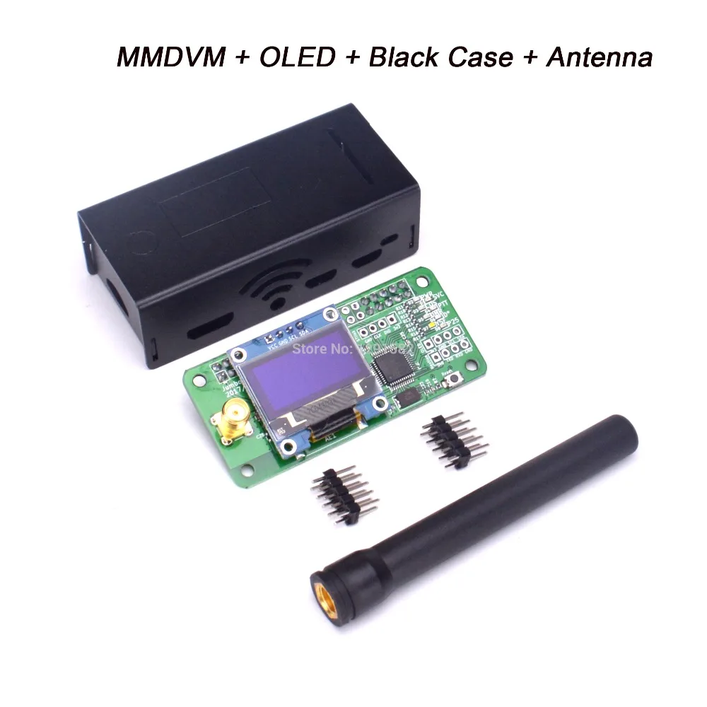 Simple kit Jumbospot MMDVM Поддержка точки доступа P25 DMR YSF+ raspberry pi+ OLED+ антенна+ черный чехол+ 16G TF карта готов к QSO - Цвет: Simple kit