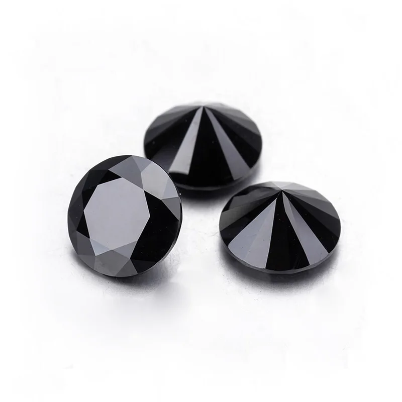 Letmexc Customize Small Size of Black Moissanite Gemstone Beads (1.0 carat per pack)
