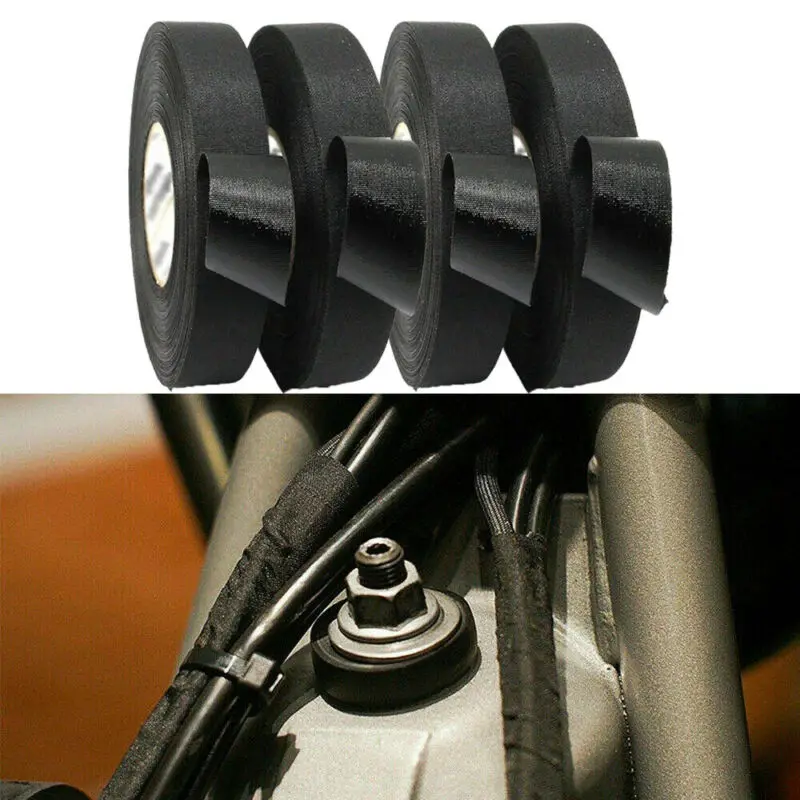 Термостойкая лента для проводов 15 м фланелевый тканевый ремень защиты