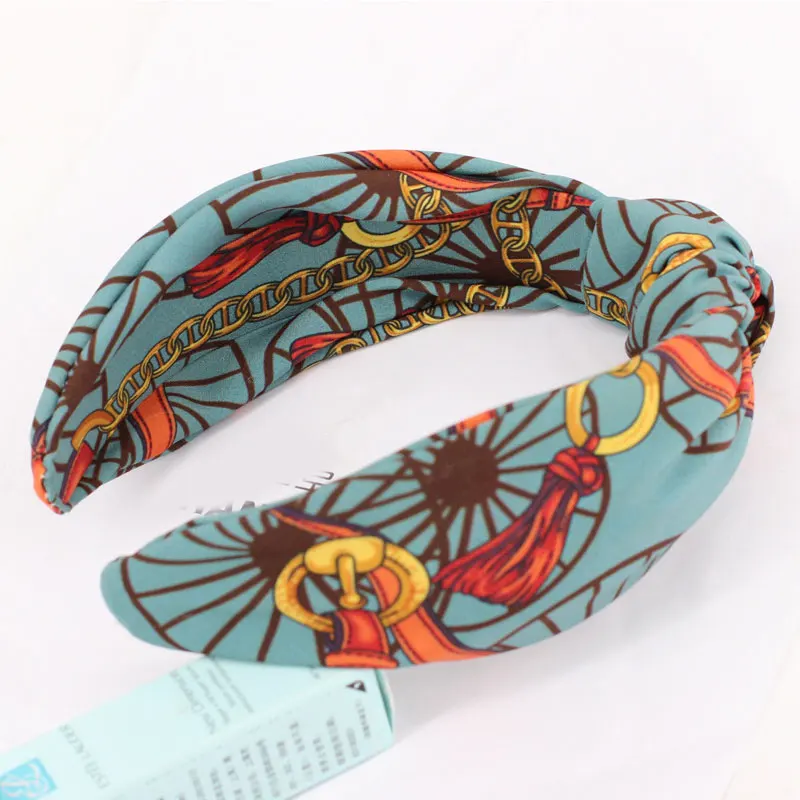 Узел посередине ободок для волос женский обруч с широкими полями корейский стиль