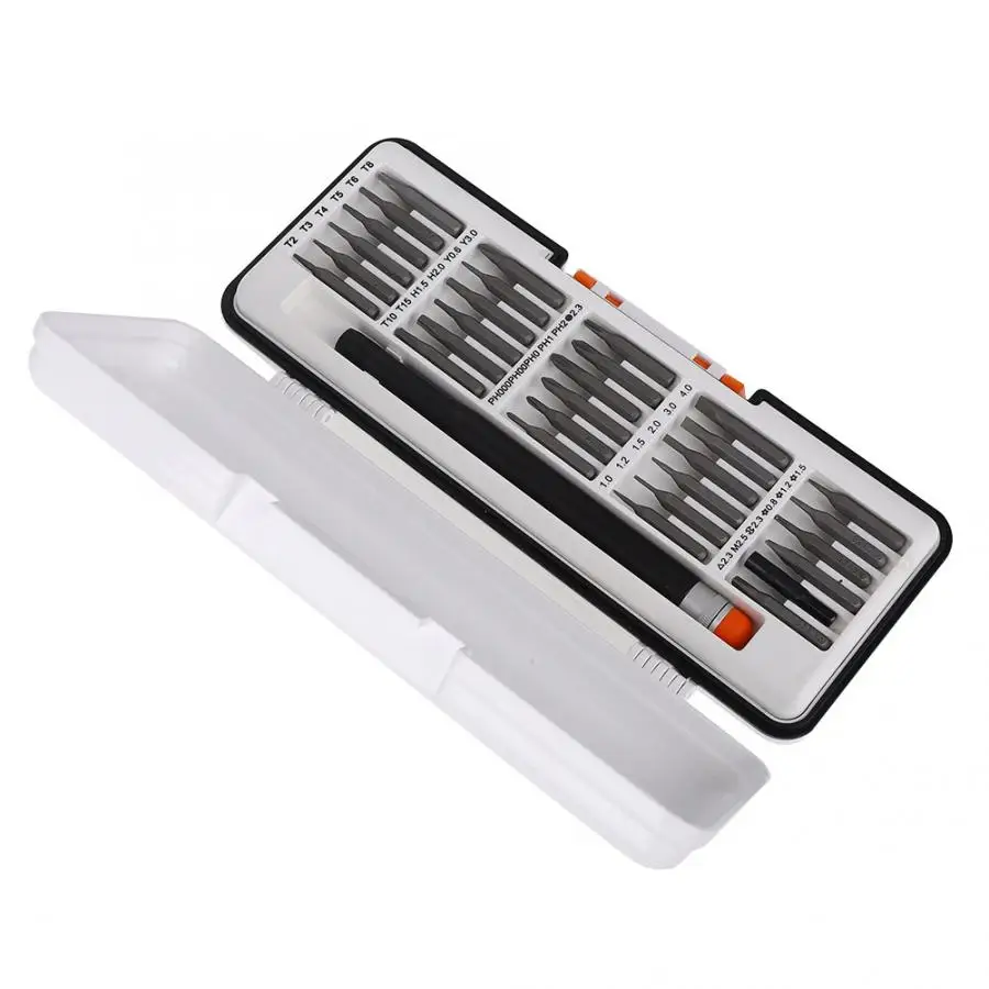 31 шт. Отвертка Набор бит алюминиевый точный инструмент Ремонтный с ящиком для