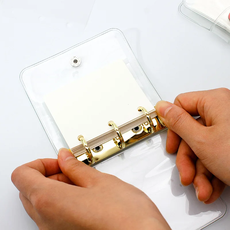 Металлическая трехдырчатая мини-катушка в виде листа Прозрачная ПВХ крышка