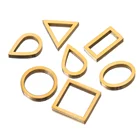 Подвески из нержавеющей стали, треугольные, в форме капли воды геометрическая круглая, для браслетов, 5 шт.