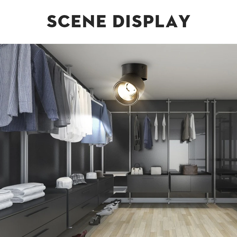 Складные светодиодные трековые светильники COB с регулируемым углом поверхности