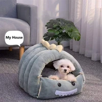 dog house cat bed soft cushion warm pet basket cozy kitten lounger mat tent cats bag washable beds for cats cw208