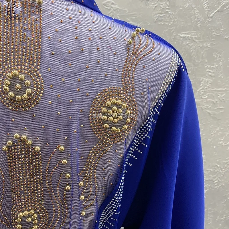 ИД Рамадан абайя кимоно кардиган вышивка хиджаб мусульманское платье Кафтан