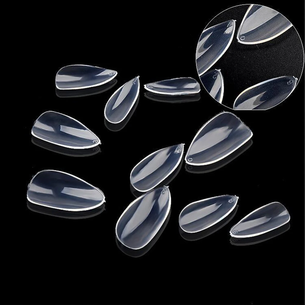 100 шт. Типсы для дизайна ногтей плоская форма полное покрытие искусственные геля