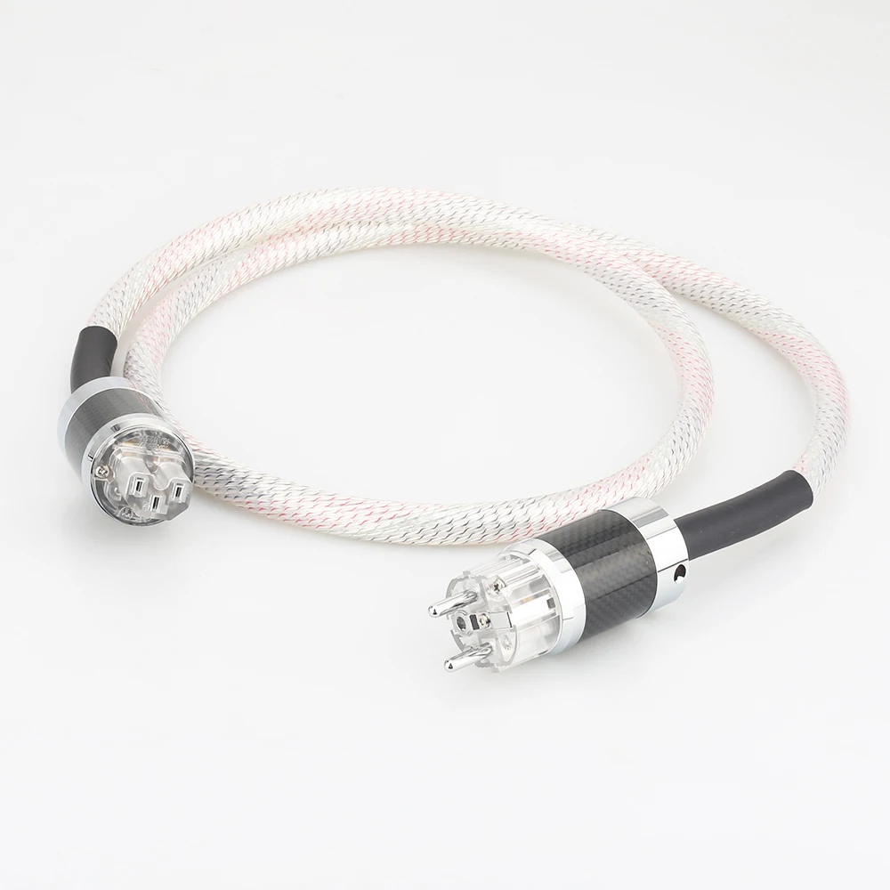 

High Quality Hi-End Valhalla power line HIFI POWER CABLE 7N OFC Power Cord with EU Plug Amplifier CD, Decoder, Power Wire