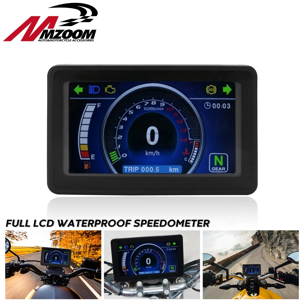 Универсальный мотоцикл 1 2 4 цилиндра Спидометр дисплей инструмент ЖК