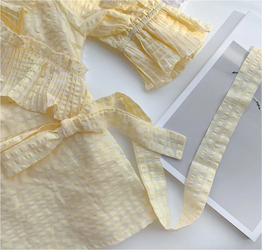 

Comelsexy 2020 New Summer Korean Style Elegant V-neck Solid Chiffon Shirt Women Puff Sleeve Loose Tops Vintage White Blouses