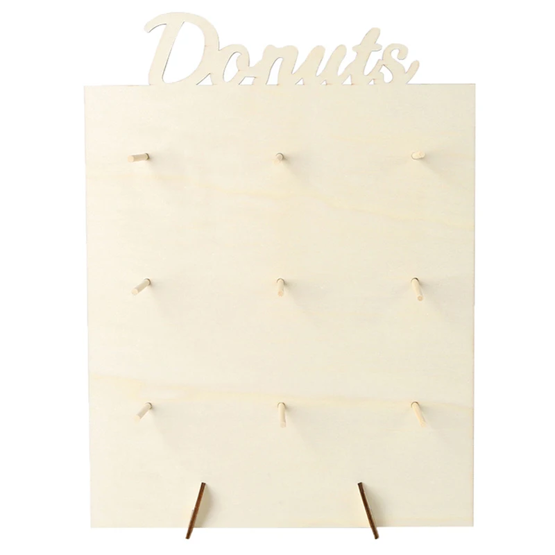 Деревянная настенная подставка для пончиков держатель конфет