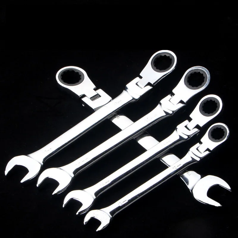 1 шт. гибкий ключ с храповым механизмом 8 мм-12 мм гаечный инструмент головка