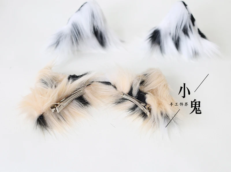 

Cute Furry Animal Ear Hairpin Tabby Cat Ear Pair Clip Lolita Plush KC Hair Hoop Soft Girl Side Clip Handmade Hair Accessories