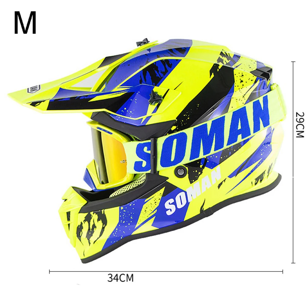 

Шлем мотоциклетный SOMAN ECE Dh, велосипедный шлем для езды по бездорожью